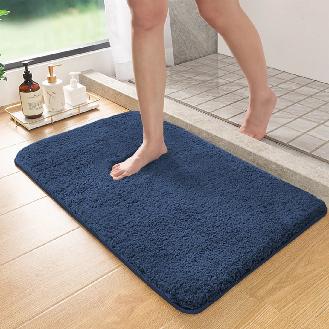 Non-Slip Microfibre Bath Mat, Quick Dry, Two Sizes