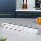 Magnetic Cling Film Dispenser with Built-In Cutter, BPA-Free