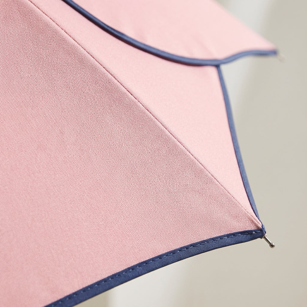 Flower-Shaped Umbrella with Wooden Handle, UV Coated