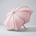 Flower-Shaped Umbrella with Wooden Handle, UV Coated