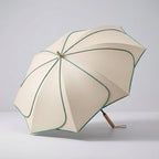 Flower-Shaped Umbrella with Wooden Handle, UV Coated