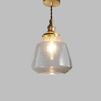 Clear Cut Glass Pendant Light, Scandinavian Retro Style, E27