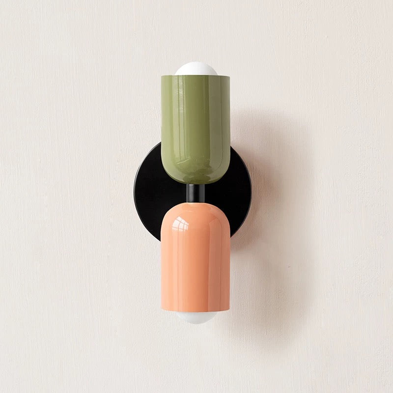 Two-Tone Vertical Wall Light, Up and Down Glow, Bulbs Included
