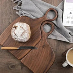Solid Walnut Chopping Board Set of 2 with Hanging Hole, 34cm