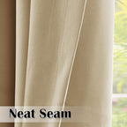 Waterproof Outdoor Patio Curtains with Eyelets, 2 Panels