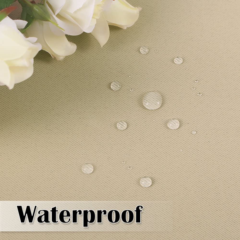 Waterproof Outdoor Patio Curtains with Eyelets, 2 Panels