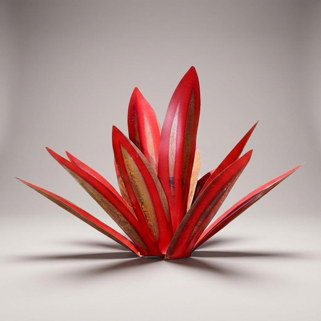 Solar Agave Garden Light in Handmade Metal, Two Sizes