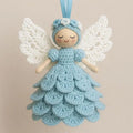 Crochet Kit for Christmas Angel Ornaments, Set of 5