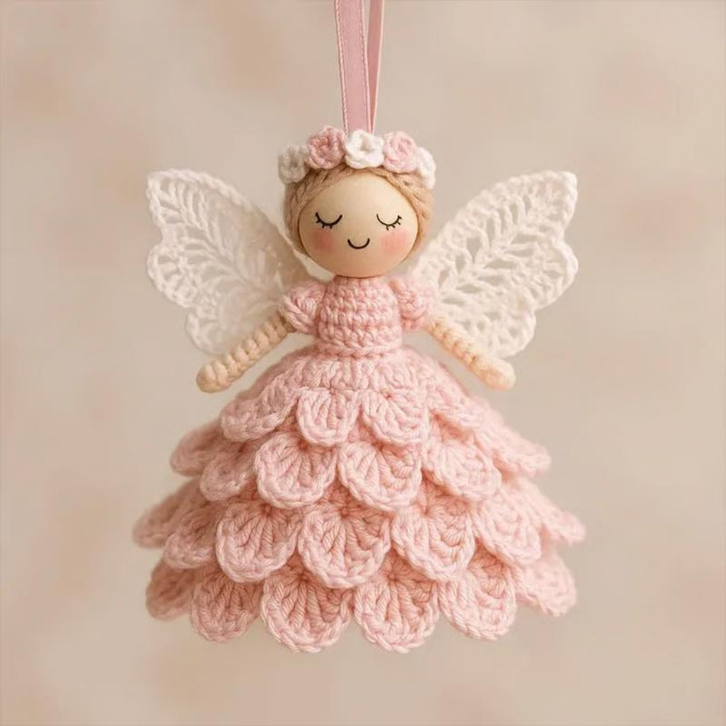 Crochet Kit for Christmas Angel Ornaments, Set of 5