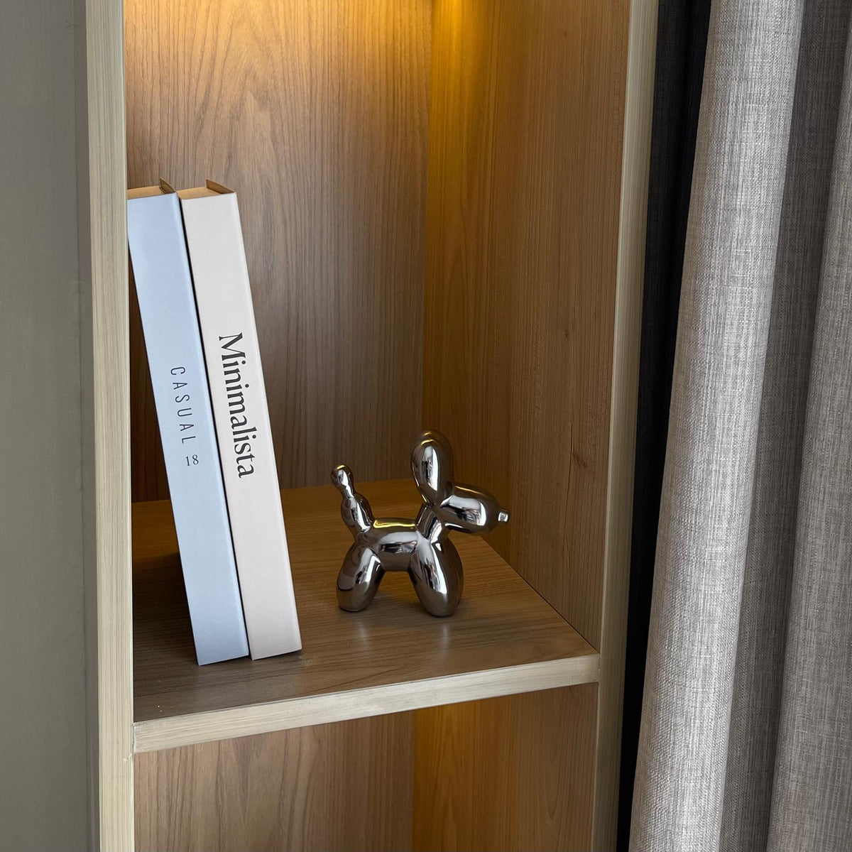 Balloon Dog Sculpture in Resin with Metallic Finish, 3 Sizes