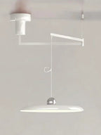 Adjustable Swing Arm Pendant Light in Metal, 40 cm Shade