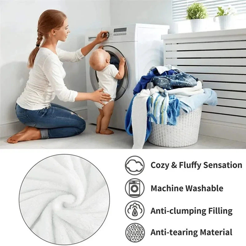 Ultra-Soft Plush Throw Blanket, Five Sizes and Colours