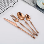 24-Piece Stainless Steel Cutlery Set for Six, Four Finishes