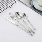 24-Piece Stainless Steel Cutlery Set for Six, Four Finishes