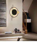 Large Illuminated Wall Clock, 57 x 41.5 cm, Gold or Black