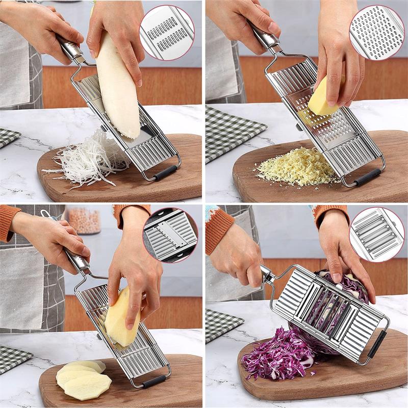 Multi-Blade Vegetable Slicer with Ergonomic Handle