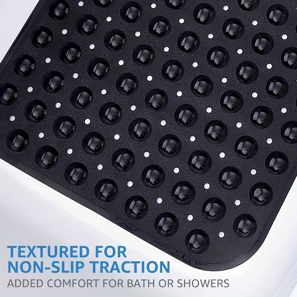 Extra-Long Non-Slip Bath Mat with Suction Cups, 101 x 40cm
