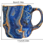 Gemstone-Effect Ceramic Mug, 200 ml, Hand Finished