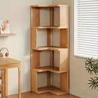 Solid Wood Corner Shelf Unit, 162 cm, Wall Mounted