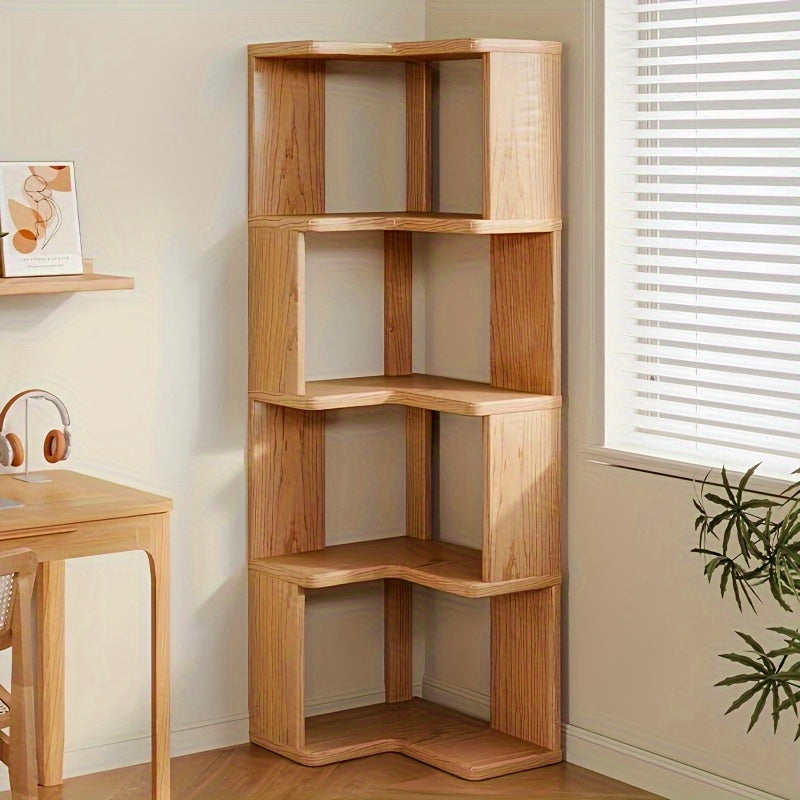 Solid Wood Corner Shelf Unit, 162 cm, Wall Mounted