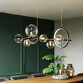 Linear Glass Globe Pendant Light, 7 or 10 Lights, G9 LEDs
