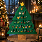 Refillable Fabric Advent Calendar Christmas Tree, 24 Pockets