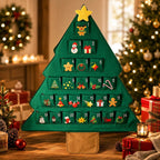 Refillable Fabric Advent Calendar Christmas Tree, 24 Pockets