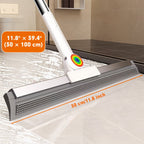 Floor Squeegee with Rubber Blade and TPE Brushes, 30 or 50 cm