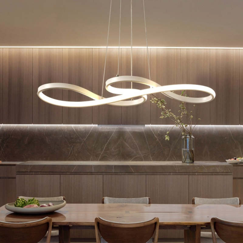 Music Note LED Pendant Light, 75 or 100cm, Black, White or Gold