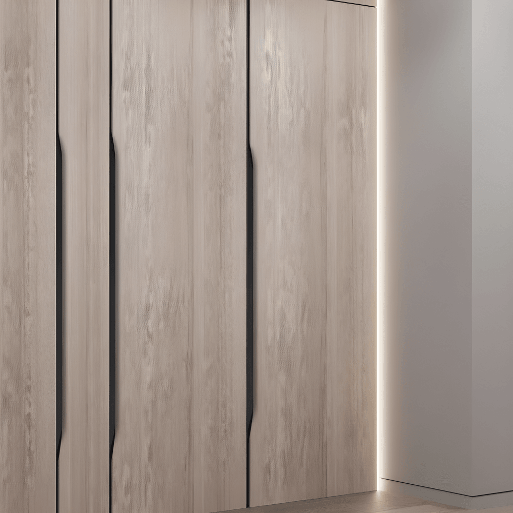 Hidden Edge Pull Cabinet Handle, Anti-Fingerprint Finish