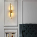 Gold Wall Light, Slim Aluminium, Integrated LED, 3000 K