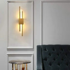 Gold Wall Light, Slim Aluminium, Integrated LED, 3000 K