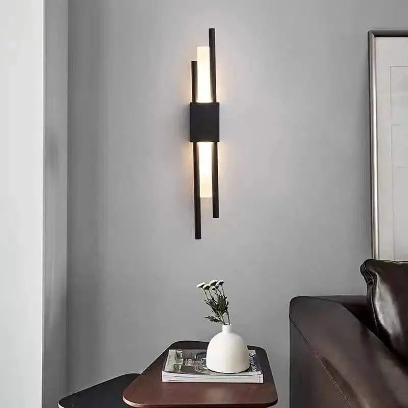 Gold Wall Light, Slim Aluminium, Integrated LED, 3000 K