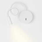 Flexible LED Wall Reading Light, Rechargeable, Black or White