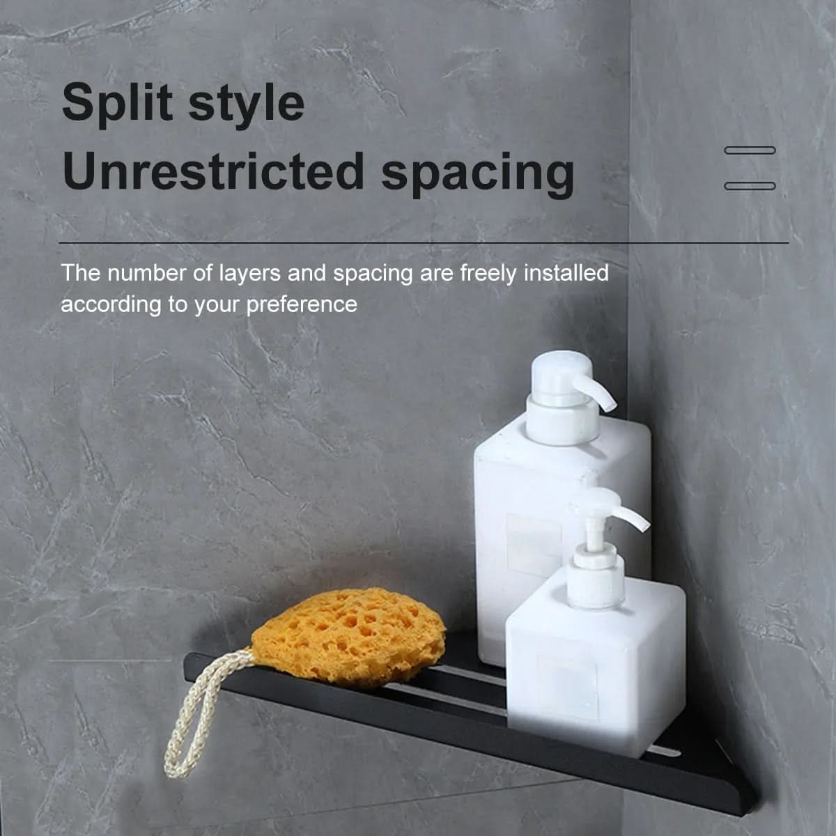 Stainless Steel Corner Shower Shelf, Wall Mounted