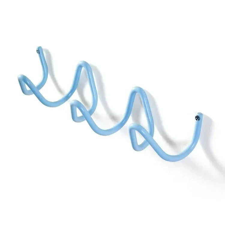 Wave Design Metal Wall Coat Rack with 3 or 5 Hooks