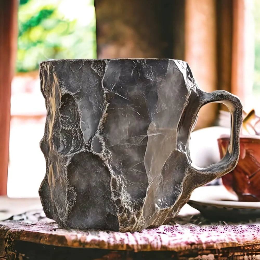 Gemstone-Effect Ceramic Mug, 200 ml, Hand Finished