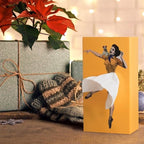 Sculptural Tissue Box with Flying Skirt Figure, 25 x 13 cm