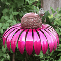 Decorative Metal Bird Feeder on Garden Stake