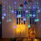 USB Snowflake String Lights 4m, Warm White or Multicolour