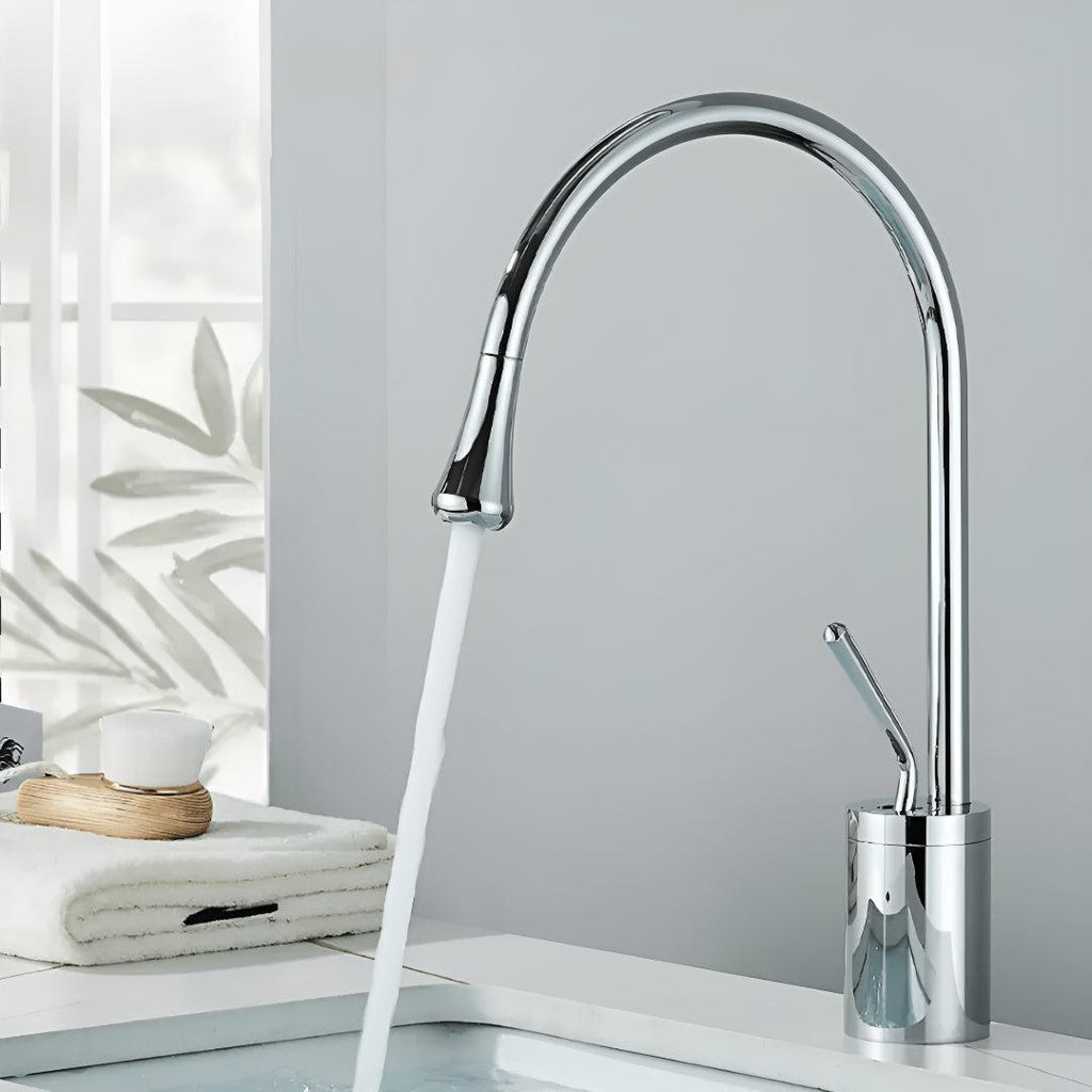 Single-Lever Basin Mixer Tap with High Arc Spout, 5 Finishes