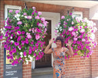 Artificial Trailing Flower Vine 90cm, UV Resistant, 44 Blooms
