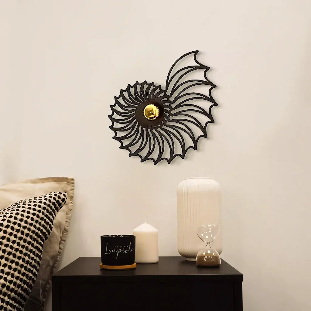 Round Handmade Ceramic Wall Light, 35 to 50 cm, Gold or Black