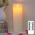 Flameless LED Candle with Moving Wick, Remote and Timer