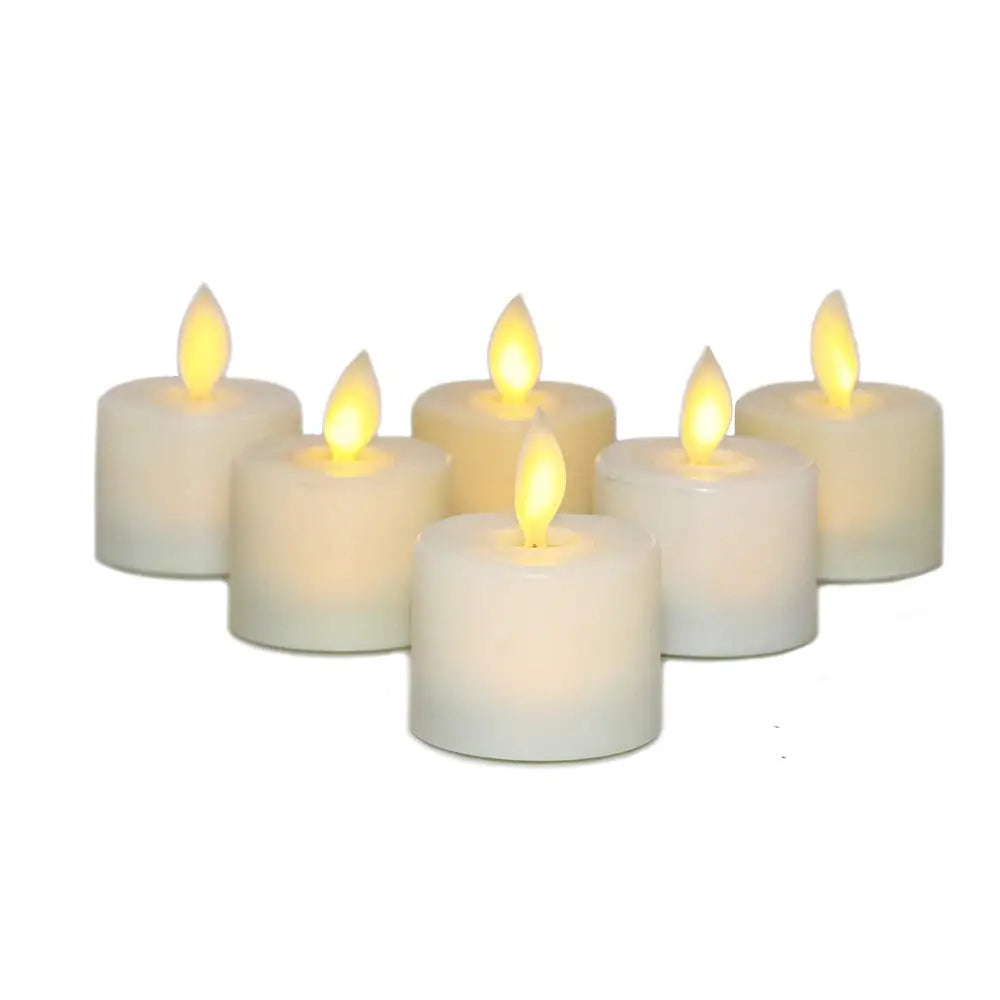 Flameless LED Tealight Candles with Moving Flame