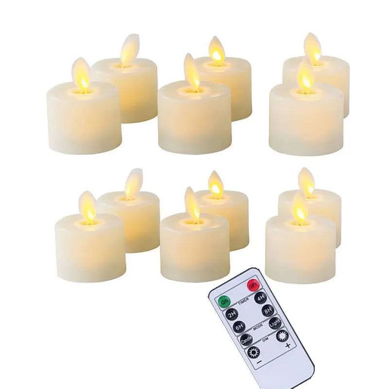Flameless LED Tealight Candles with Moving Flame