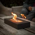 Bioethanol Tabletop Fireplace with Glass Panels, 35 cm