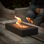 Bioethanol Tabletop Fireplace with Glass Panels, 35 cm