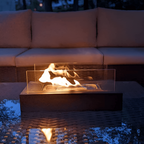 Bioethanol Tabletop Fireplace with Glass Panels, 35 cm