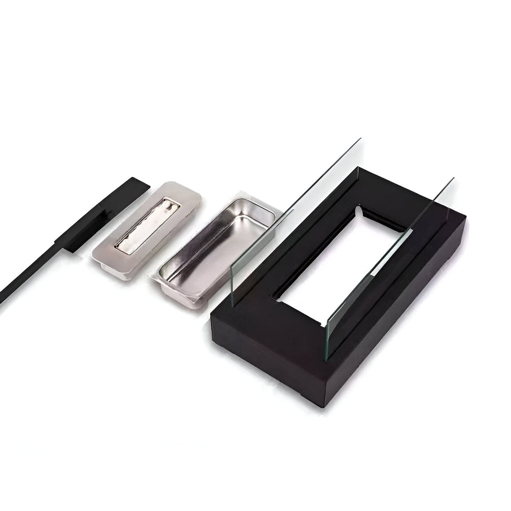 Bioethanol Tabletop Fireplace with Glass Panels, 35 cm